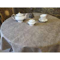 Скатертина Мармур беж, овал (Овал 110/140 см)