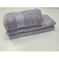 Рушники махрові LUX COTTON AKASYA, ліловий (Набір (Баня+Лице))