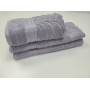 Рушники махрові LUX COTTON AKASYA, ліловий (Набір (Баня+Лице))