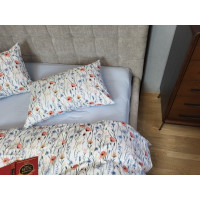 Польові квіти/блакитн., Turkish flannel нав. 50/70 (Двоспальний)