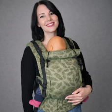 Ерго рюкзак від народження Adapt темна оливка Feathers (0-48 міс)