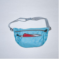 Поясна сумка бананка бірюзова Feathers