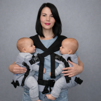 Ерго рюкзак для двійні 5 в 1 сірий