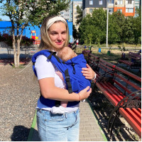 Ерго рюкзак від народження Adapt синій котон (0-18 міс)