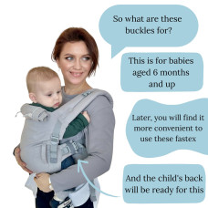 Ерго рюкзак від народження Adapt сірий Geometry (0-18 міс)