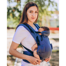 Ерго рюкзак від народження Adapt сіро-синій льон (0-18 міс)
