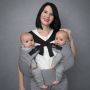 Ерго рюкзак для близнюків сірий