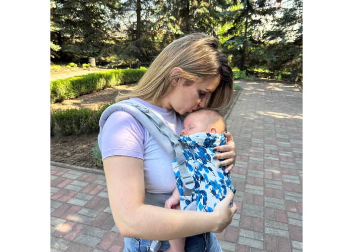 Ерго рюкзак від народження Adapt Сині гілочки льон (0-18 міс) Ерго рюкзак від народження Adapt Сині гілочки льон (0-18 міс)