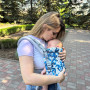 Ерго рюкзак від народження Adapt Сині гілочки льон (0-18 міс) Ерго рюкзак від народження Adapt Сині гілочки льон (0-18 міс)