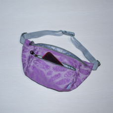Поясна сумка бананка бузкова Feathers