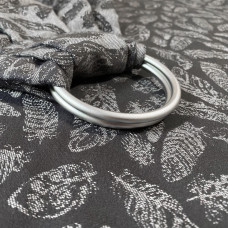 Слінг з кільцями жакардовий сірий Feathers