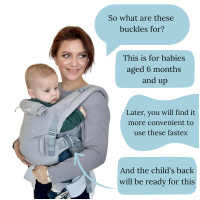 Ерго рюкзак від народження Adapt сірий Unicorns (0-18 міс)