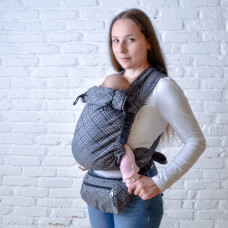 Поясна сумка бананка сіра Geometry