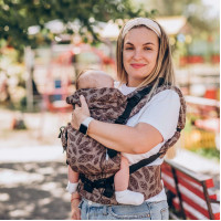 Ерго рюкзак від народження Adapt шоколадний Feathers (0-18 міс)