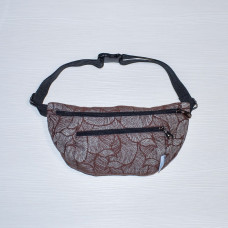 Поясна сумка бананка шоколадна Leaf