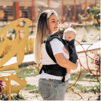 Ерго рюкзак від народження Adapt чорний льон (0-18 міс)