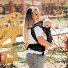 Ерго рюкзак від народження Adapt чорний льон (0-18 міс)