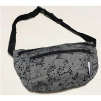 Поясна сумка бананка сіра Unicorns