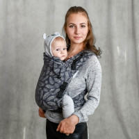 Май-слінг жакардовий сірий Feathers