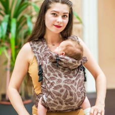 Май-слінг жакардовий шоколадний Feathers