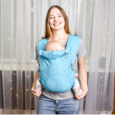 Май-слінг жакардовий бірюзовий Leaf