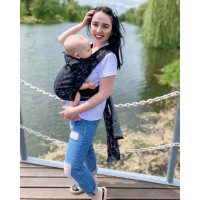 Май-слінг жакардовий чорний Unicorns