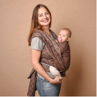 Тканий слінг шарф шоколадний Geometry Розмір 7