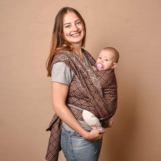 Тканий слінг шарф шоколадний Geometry Розмір 4