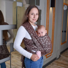 Тканий слінг шарф шоколадний Feathers Розмір 7