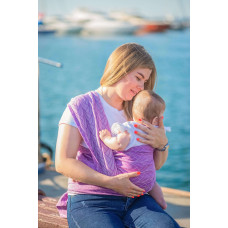 Тканий жакардовий слінг шарф бузковий Lily Розмір 4