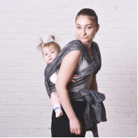 Тканий слінг шарф сірий Leaf Розмір 3