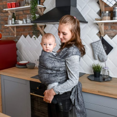 Тканий слінг шарф сірий Leaf Розмір 5