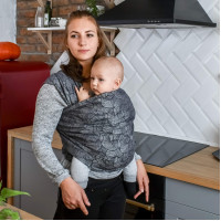 Тканий слінг шарф сірий Leaf Розмір 6