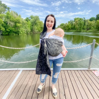 Слінг з кільцями жакардовий чорний Unicorns