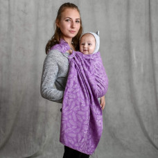 Слінг з кільцями жакардовий бузковий Feathers