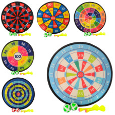 Гра Дартс на липучці 2 дротики 2 м'ячики 28 см (асорт.) (M3391)