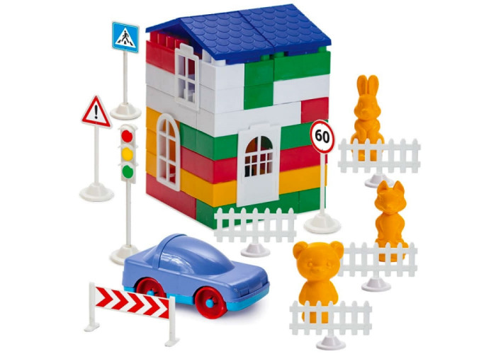 Пластиковий конструктор Colorplast Лідер №3 100дет. (1-052)