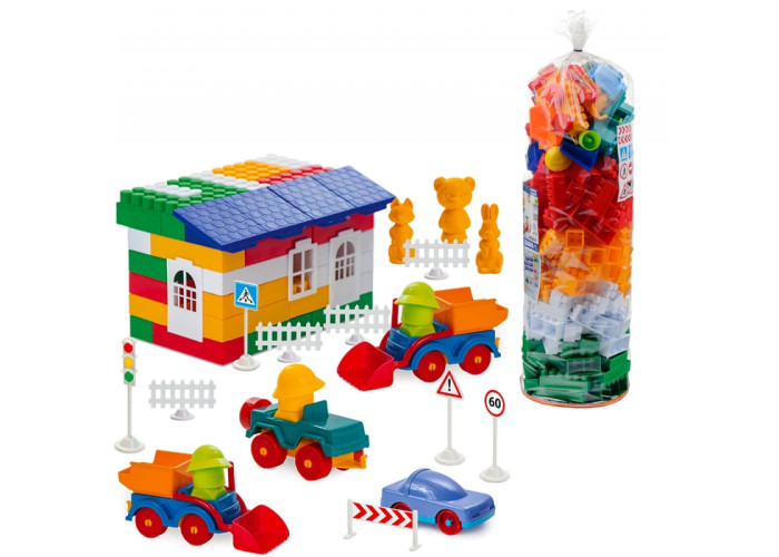 Пластиковий конструктор Colorplast Лідер №7 300дет. (1913)