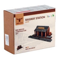 Керамічний конструктор Wise Elk з міні-цеглинок Залізнична станція Дикий захід (70538)