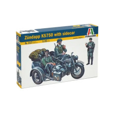 Збірна модель ITALERI 1:35 мотоцикл ZUNDAPP KS750 з коляскою (IT317)