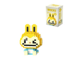 Піксельний конструктор Bricks 3D Labubu 238 дет жовто-блакитний (E3055)