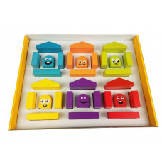 Дерев'яний конструктор Cubika Кольорові будиночки (14866)