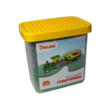 Конструктор DOLONI Тракторець в пластиковому боксі 141 дет (013888/41)