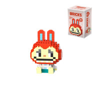 Піксельний конструктор Bricks 3D Labubu 243 дет червоний (E3051)