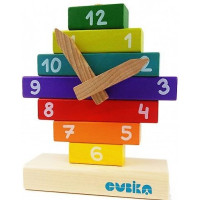 Дерев'яний конструктор Cubika Годинники 10 деталей (14354)