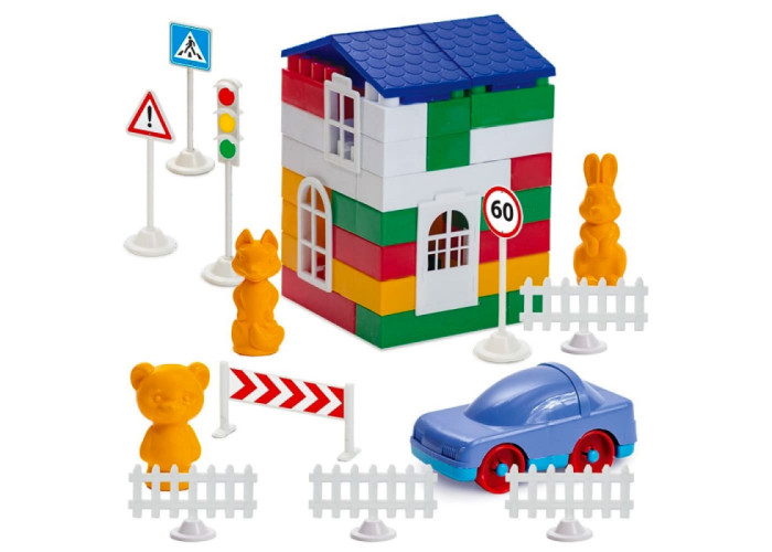 Пластиковий конструктор Colorplast Лідер №2 80дет. (1-220)