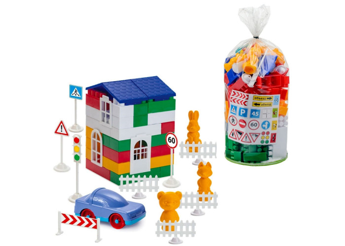 Пластиковий конструктор Colorplast Лідер №3 100дет. (1-052)