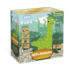 Конструктор Wader Baby Blocks Dino диплодок (41493)