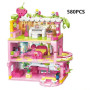 Конструктор QMAN будиночок 3 в 1 рожевий 580 дет (42111)