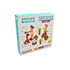 Дерев'яний конструктор Cubika World Швидкі колеса 200 деталей (15290)